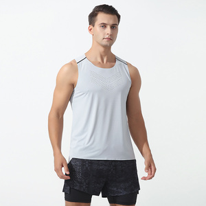 <span class=keywords><strong>Camiseta</strong></span> <span class=keywords><strong>sin</strong></span> mangas de gimnasio ligera de secado rápido para hombre - Product Image 4