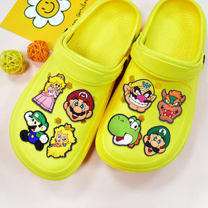 कस्टम जूता एक्सेसरीज़: कार्टून शैली की प्यारी मारio राजकुमारी गुलाबी मशरूम डिजाइन pvc जूता सजावट, डाई जूता सामान - Product Image 3