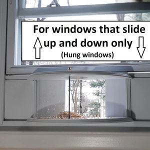 Mangeoire à oiseaux à fenêtre en bois, mangeoire à fenêtre blanche - Product Image 2