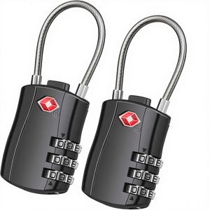 <span class=keywords><strong>Tsa</strong></span> सामान ने 3 अंकों के संयोजन पिन टंबलर सुरक्षा धातु लचीला केबल यात्रा लॉक किया - Product Image 1