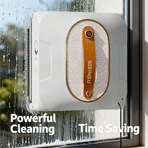 หุ่นยนต์ทำความสะอาดกระจกบ้านอัตโนมัติ แรงดูดสูง 6000 Pa ป้องกันการตก ควบคุมด้วยรีโมท สตาร์ทด้วยปุ่มเดียว เสียงเบา เหมาะสำหรับอาคารสูง - Product Image 3