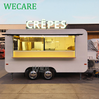 WECARE Outdoor Dessert Limonade Gelato Cart Mobile Juice Bar Bubble Tea Food Truck Remorque Alimentaire Concession Trailer