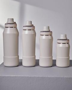 Bottiglia d'Acqua in Acciaio Inox 304 a Doppia Parete da 400ml 600ml, Thermos 100% Ermetico con <span class=keywords><strong>Coperchio</strong></span> per Uso Sportivo con Imbottitura in Silicone - Product Image 4