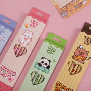 Lot de 6 crayons HB standard mignons à motifs <span class=keywords><strong>animaux</strong></span> créatifs pour enfants, crayons d'écriture pour étudiants avec gomme - Product Image 5