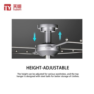 TIANYI TY-9200 3-Layer Rotating Aluminum Alloy <b>Ceiling</b>-<b>Mounted</b> Bedroom <b>Clothes</b> <b>Drying</b> <b>Rack</b> Hanging Standtie Holder Organizer - Product Image 2
