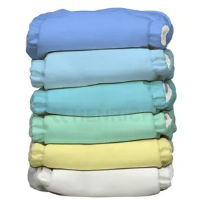 Pañales de tela de algodón lavables, reutilizables, personalizados, bordados