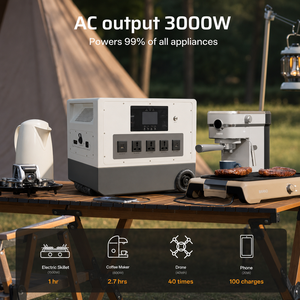 Nuevo Generador Solar Portátil <span class=keywords><strong>de</strong></span> 4kWh 3000W LiFePO4 con 11000 Ciclos <span class=keywords><strong>de</strong></span> Vida Útil, Estación <span class=keywords><strong>de</strong></span> Energía con Control por Aplicación Inteligente WiFi para Emergencias en el Hogar - Product Image 3