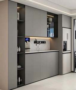 Armoires de réfrigérateur intégrées personnalisées, armoire de rangement multifonctionnelle pour réfrigérateur, ensembles de meubles de salle à manger personnalisés - Product Image 6