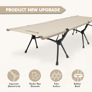 KingGear Outdoor Tragbares Aluminium Oxford Leichtes Feldbett Klappbar Verstellbares Faltbett für Erwachsene - Product Image 2