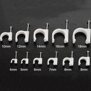 Accessoires de câblage électrique, pinces à ongles plates, pince ronde en plastique pour câble mural en PE - Product Image 2