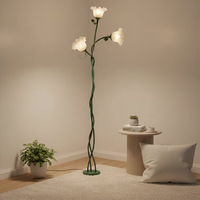Moderne Creme DIY LED Blumen-Stehlampe im Französischen Landhausstil Vintage-Design für Wohnzimmer Sofa Schlafzimmer Nachttisch Warme Heimdekoration