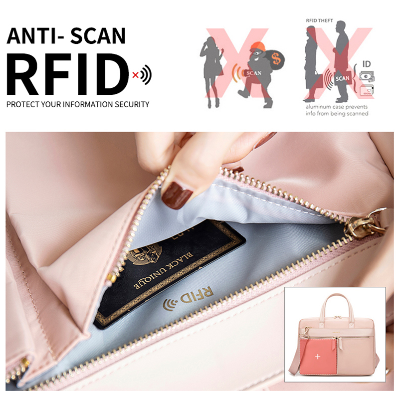 Women's Waterproof Business Laptop Bag – Custom Slim Computer Sleeve & Carrying Case - View 4