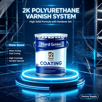 Kit de vernis polyuréthane 2K aqueux haute teneur en solides et durcisseur, qualité supérieure, fourni par l'usine, avec apprêt et couche de finition complètement assortis