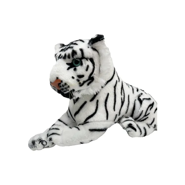 Peluche de tigre de imitación, suave, realista, decoración, juguetes de fábrica, venta al por mayor