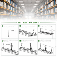 Lámpara LED Lineal de Alta Potencia para Almacenes, 300W, con Garantía de 5 Años, Luminaria LED Lineal de Aluminio