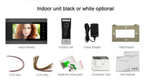 7インチTFT LCD 1080Pビデオドアホンインターホンシステム（Tuyaアプリ対応、防水仕様、住宅・アパート・ホテル用） - Product Image 2