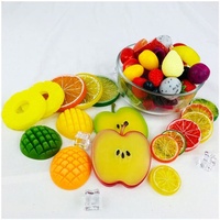 Levering Kiwi Snijden Plakjes Fruit Groenten Simulatie Aardbei Banaan Chunk Cherry Miniatuur Poppenhuis Decor