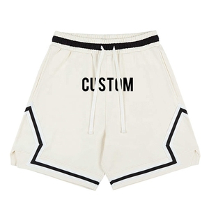 กางเกงขาสั้นเล่นบาสเก็ตบอลสำหรับผู้ชายกางเกงขาสั้นเล่นบาสเก็ตบอลผ้าคอตตอนผ้าเกล็ดปลาสไตล์สตรีทแวร์สไตล์วินเทจแบบกำหนดได้เองใส่ได้ทั้งชายและหญิง - Product Image 1