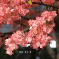 Produk Baru Pohon Bunga Besar Tinggi 3m dan Lebar 6m Pohon Bunga Sakura Buatan untuk Dekorasi