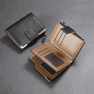 <span class=keywords><strong>Accessori</strong></span> multifunzionali da <span class=keywords><strong>uomo</strong></span> con chiusura a cerniera in PU Casual porta carte Business per lo stoccaggio di monete - Product Image 4