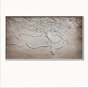 Peinture à l'huile sur toile 3D texturée faite à la main, style Wabi Sabi, art mural abstrait minimaliste personnalisé en gros - Product Image 4