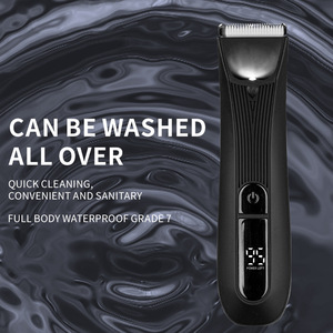 Recortadora de vello corporal IPX7, lavable, eléctrica, para hombres, depiladora, afeitadora, kit de cuidado corporal y de barba - Product Image 4