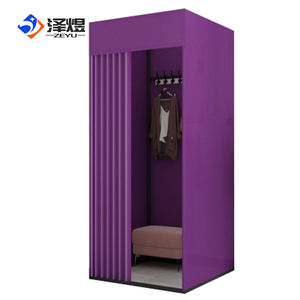 Casillero portátil personalizado, vestidor, tienda de ropa, probadores móviles emergentes plegables - Product Image 6