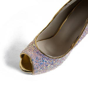 New Sandalias 16CM Super High Fashion 2025 Women Stripper Pole Dance Sequins <b>Shoes</b> Platform Heels for Ladies - Product Image 6