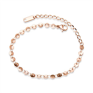 Stainless Steel Jewelry Tennis Bracelet Custom Logo Round Shape Link Chain Bracelets