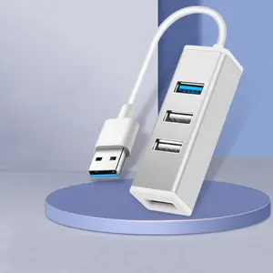 맥북 및 Imac 및 표면 프로 및 노트북 PC 및 USB 플래시 드라이브 및 모바일 HDD 등을위한 USB 3.0 허브 4 포트
