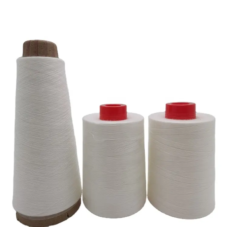 Manufacturer Supply 100% Spun Polyester Sewing Thread Tfo Twist Raw White 20/2 40/2 50/2 60/2 80/2 water soluble thread