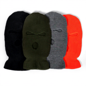 Pasamontañas de punto personalizado OME con diseño de tres orificios, logotipo personalizado, suave y cálido, de acrílico, para actividades al aire libre. - Product Image 1
