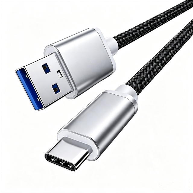 USB a to USB C Cable 100W 5A PD Fast Charging Nylon Braided Digital Display Data Cord for Samsung Xiaomi Phone Laptop Power Bank