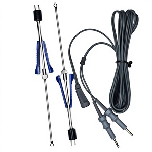 2 Piezas de Pinzas Quirúrgicas Bipolares Reutilizables para Cirugía de Tumor Hipofisario Transesfenoidal, Acero Inoxidable, AC 110-220V, Veterinario - Product Image 1