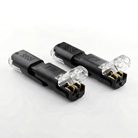 Bloque de terminales eléctricos de empalme rápido de aleación de cobre macho/hembra, 2 pines, impermeable, 9A 300V, para cableado paralelo de bajo voltaje
