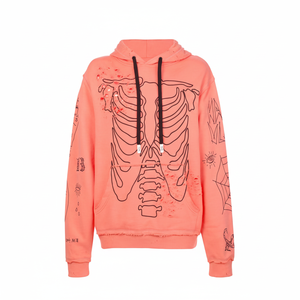 Sudadera con capucha desgastada de secado rápido para hombre Ropa de calle única en 3D Logotipo impreso personalizado Bordado Invierno Poliéster/Algodón Fleece Liso teñido - Product Image 1