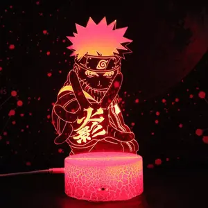 How lighting Anime One Piece 3D-Lampe Itachi Uchiha Figur Nachtlicht für Kinderzimmer Geburtstags geschenk Touch Led Nachtlicht