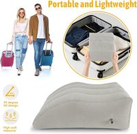 En gros Pliable PVC Flocage Gonflable Jambe Oreiller Canapé-Lit Jambe Protection Voyage Coussin Triangle Pente Jambe Coussin pour