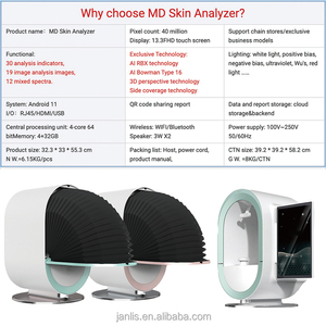 AI Face Skin Analyzer System HD Scanner 3D Analysis Machine Portable Intelligent Facial Detection Device Wood Lamp Magic Mirror - Product Image 5