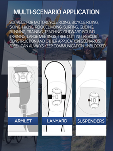 Freedconn Bluetooth Intercom miễn phí + lưới v2.0 chức năng trộn 2000m intercom phạm vi 1200mAh xe máy Bluetooth Intercom tai nghe - Product Image 4