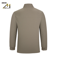 Aonesport – Trench-coat imperméable à capuche pour homme en toile unie, col montant, fermeture éclair, en nylon et polyester léger, coupe classique
