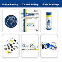 Batería ER14335 de 3.6V y 1600mAh Li-SOCl2, 2/3AA, de Cloruro de Tionilo de Litio, Celda Primaria de Larga Duración para Etiquetas RFID