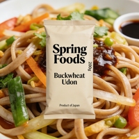 Nouilles Udon Cuites à Faible Teneur en Sodium, à Base de Blé Dur et de Sarrasin, en Sachet pour un Repas Sain