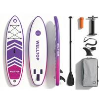 Planche à pagaie gonflable tout-terrain portable, respectueuse de l'environnement, conforme aux normes du marché italien, pour lacs et rivières, 320*81*15CM, matériau PVC/EVA
