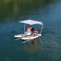Catamaran gonflable en PVC le plus vendu, conception à double pédale pour les activités nautiques familiales et de pêche