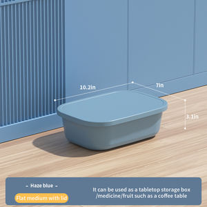 Бытовая простая симпатичная Штабелируемая цветная пластиковая коробка для хранения нижнего белья с крышкой - Product Image 6