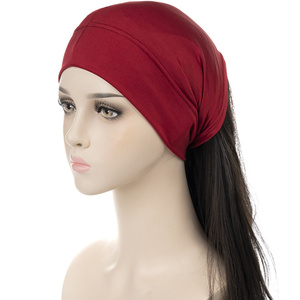 HZM-22149 Hijab Tube Bonnet <span class=keywords><strong>Chimio</strong></span> Chapeau Tête Couverture Femmes Musulman Hijabs Intérieure Cap Sous Écharpe <span class=keywords><strong>Turban</strong></span> - Product Image 1