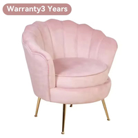 Fauteuil d'appoint en velours de style nordique moderne, fauteuil inclinable confortable, matériaux en bois et en tissu, salle à manger, bureau à domicile, salon
