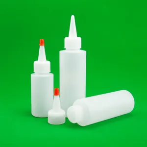 30ml 60ml 100ml 120ml 180ml 250ml 500ml Bouteille d'huile en plastique PE avec bouchon rabattable