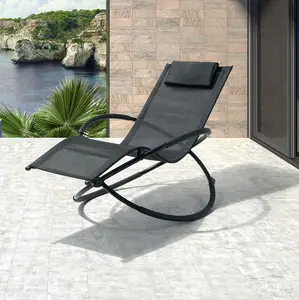 Outdoor Strand Opknoping Draagbare Kussen Richel Chaise Rieten Hout Moderne Zwembad Zonnebank Fauteuil Ligstoel Lounge Stoel Daybed